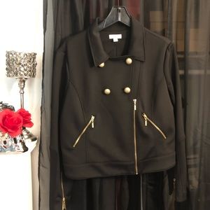 Military style black jacket
